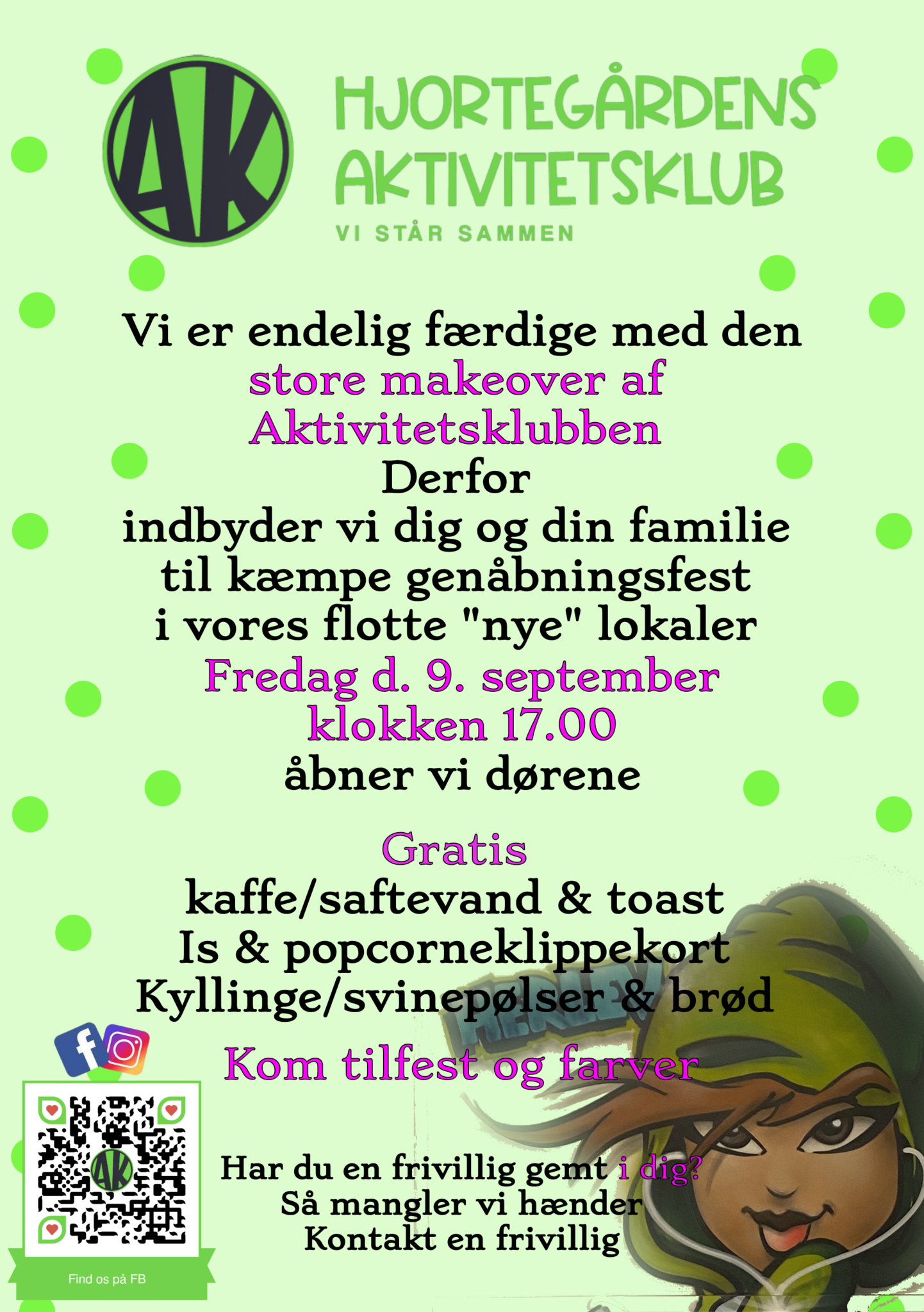 Indbydelse til genåbningsfest AK