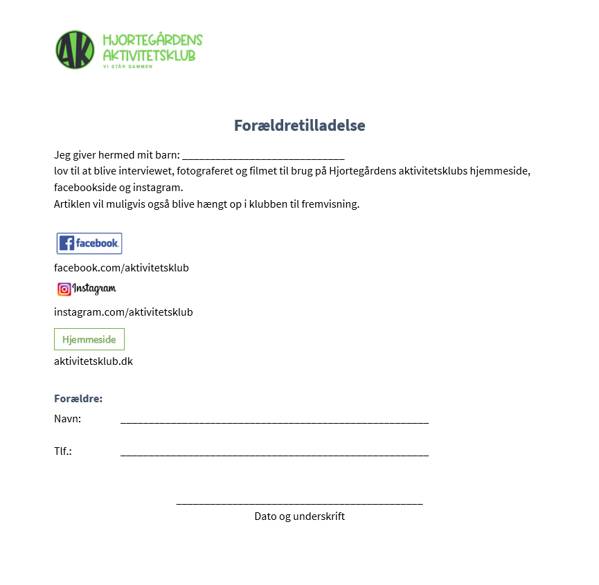 Forældretilladelse